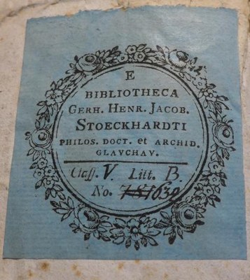Exlibris Gerhard Heinrich Jacobjan Stöckhardt