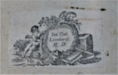 Exlibris Johann Gottfried Leonhardi