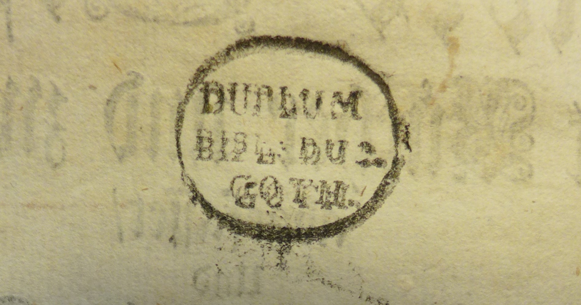 Stempel Herzogliche Bibliothek Gotha    