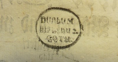 Stempel Herzogliche Bibliothek Gotha    