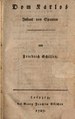 Titelblatt Tieck-Exemplar
