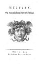 Titelblatt Tieck-Exemplar