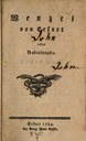 Titelblatt Tieck-Exemplar