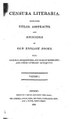 Titelblatt Tieck-Exemplar