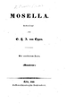 Titelblatt Tieck-Exemplar