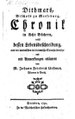 Titelblatt Tieck-Exemplar