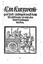 Titelblatt Tieck-Exemplar
