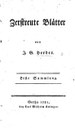 Titelblatt Tieck-Exemplar