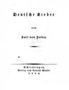 Titelblatt Tieck-Exemplar