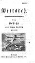 Titelblatt Tieck-Exemplar