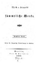 Titelblatt Tieck-Exemplar