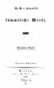 Titelblatt Tieck-Exemplar