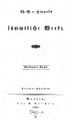 Titelblatt Tieck-Exemplar