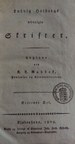 Titelblatt Tieck-Exemplar