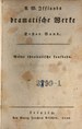 Titelblatt Tieck-Exemplar