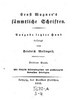 Titelblatt Tieck-Exemplar