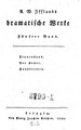Titelblatt Tieck-Exemplar