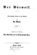 Titelblatt Tieck-Exemplar