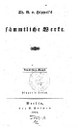 Titelblatt Tieck-Exemplar