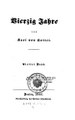 Titelblatt Tieck-Exemplar