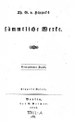 Titelblatt Tieck-Exemplar