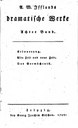 Titelblatt Tieck-Exemplar