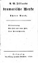 Titelblatt Tieck-Exemplar