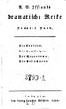 Titelblatt Tieck-Exemplar