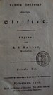 Titelblatt Tieck-Exemplar