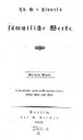 Titelblatt Tieck-Exemplar