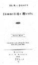 Titelblatt Tieck-Exemplar