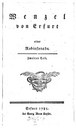 Titelblatt Tieck-Exemplar