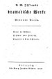 Titelblatt Tieck-Exemplar